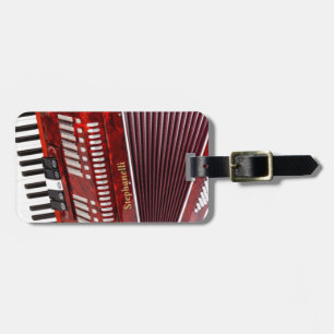 ACCORDIAN MUSICAL INSTRUMENT LUGGAGE TAG