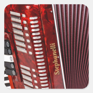 ACCORDIAN MUSICAL INSTRUMENT SQUARE STICKER
