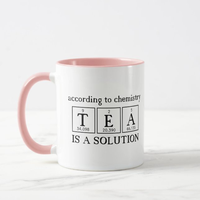 According To Chemistry Tea is a Solution Science Mug (Left)