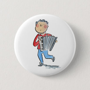 Accordion 6 Cm Round Badge