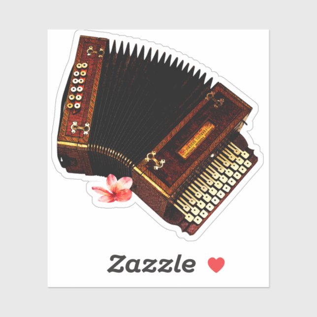 Accordion and Plumeria - Musical Instrument  (Sheet)