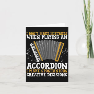 Accordion Art For Men Women Accordionist Accordion Card