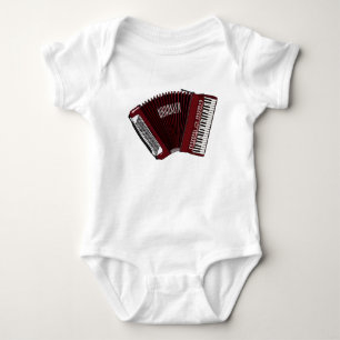 Accordion cartoon illustration baby bodysuit