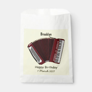 Accordion cartoon illustration favour bags