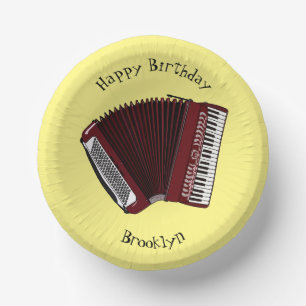 Accordion cartoon illustration paper plate
