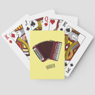 Accordion cartoon illustration playing cards