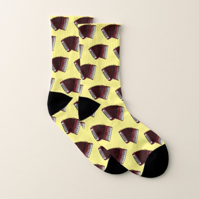 Accordion cartoon illustration socks (Pair)