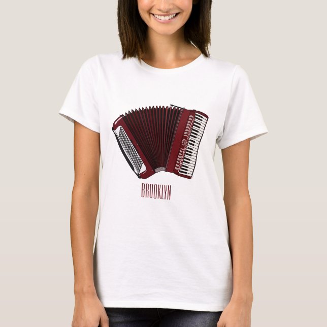 Accordion cartoon illustration T-Shirt (Front)