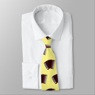 Accordion cartoon illustration tie