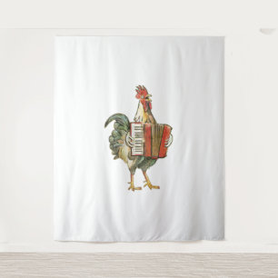Accordion Chicken Shirt, Chicken Shirt, Chicken Mu Tapestry