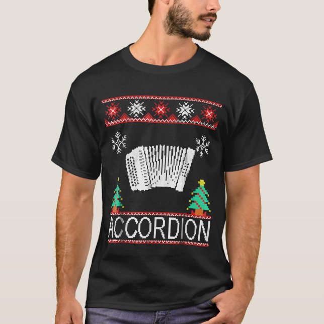 Accordion Christmas T-Shirt (Front)