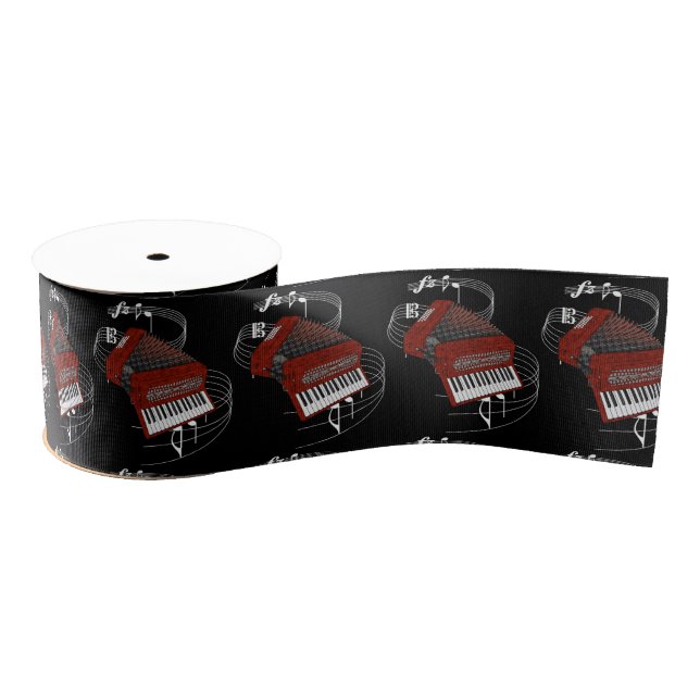 Accordion Dark Ribbon Grosgrain Ribbon (Spool)