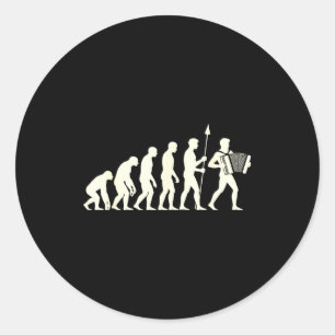 Accordion Design For Men Women Accordionist Accord Classic Round Sticker