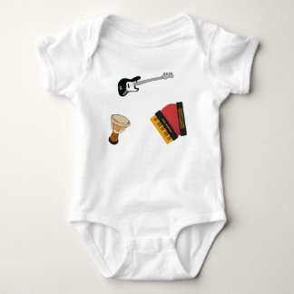 Accordion, Electric guitar, djembe Baby Bodysuit
