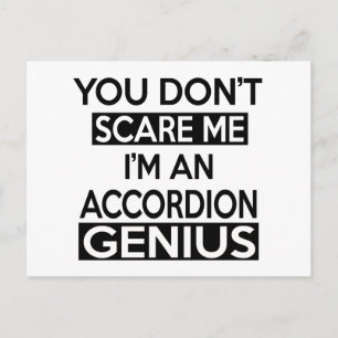 ACCORDION GENIUS DESIGNS POSTCARD