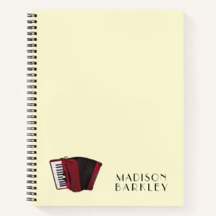 Accordion Instrument Musician Music Teacher Notebook