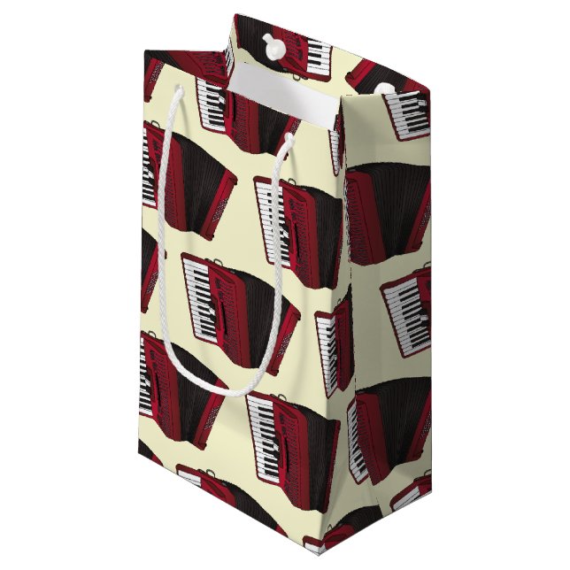 Accordion Instrument Musician Music Teacher Small Gift Bag (Front Angled)