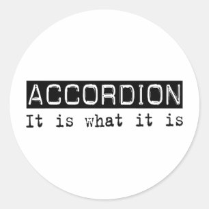 Accordion It Is Classic Round Sticker