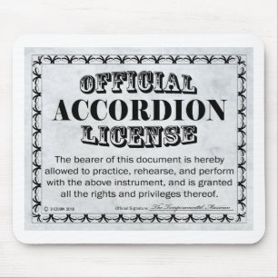 Accordion License Mouse Mat