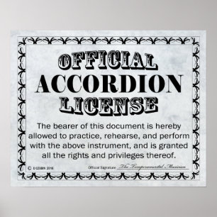 Accordion License Poster