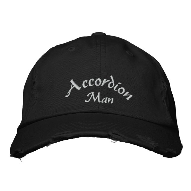 Accordion Man Custom Embroidered Hat (Front)