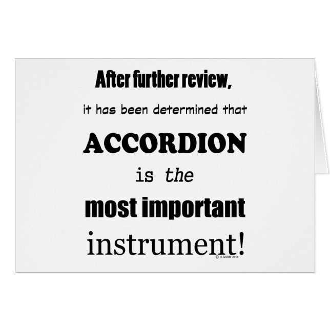 Accordion Most Important Instrument (Front Horizontal)