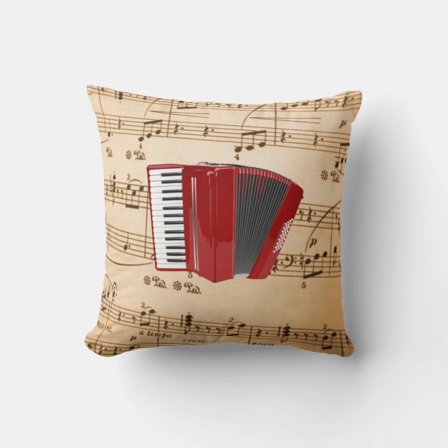 Accordion Music, popular design, Cushion (Front)