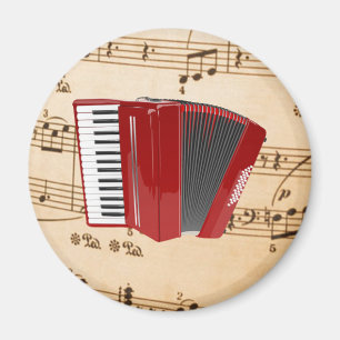 Accordion Music, popular design, Magnet