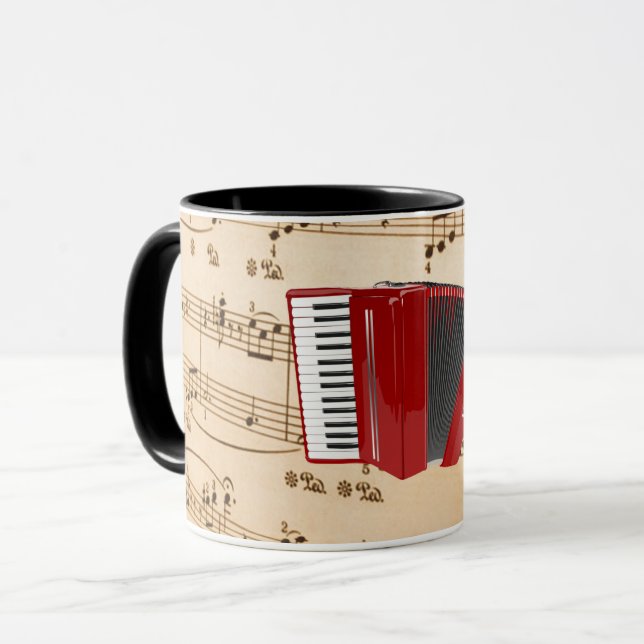 Accordion Music, popular design, Mug (Front Left)