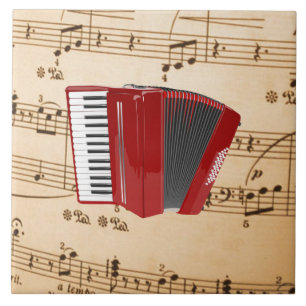 Accordion Music, popular design, Tile