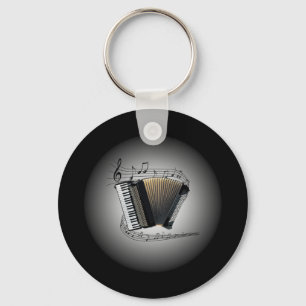 Accordion ~ Musical Globe ~ Musical Scale ~ Key Ring