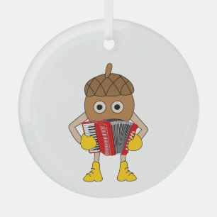 Accordion Nut Glass Tree Decoration