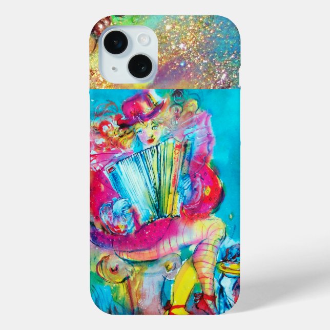 ACCORDION PLAYER IN THE NIGHT Watercolor Case-Mate iPhone Case (Back)