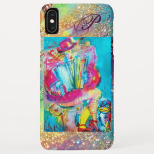 ACCORDION PLAYER IN THE NIGHT Watercolor MONOGRAM iPhone XS Max Case