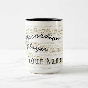 Accordion player large mug with your name