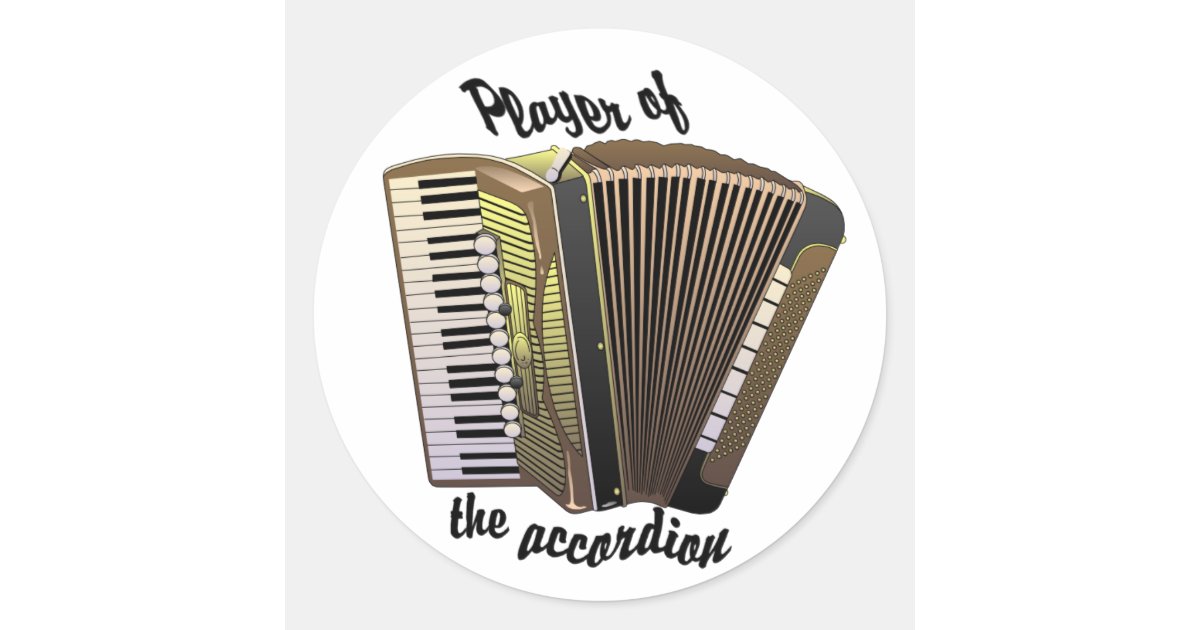 Accordion Player stickers Zazzle