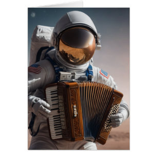 accordion playing astronaut