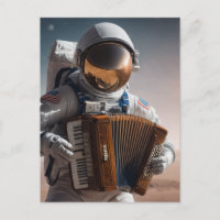 accordion playing astronaut