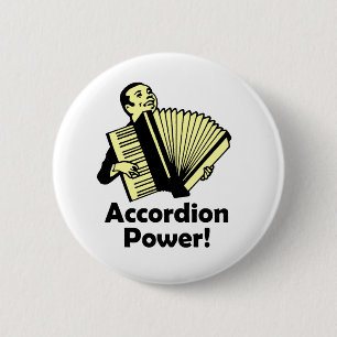 Accordion Power! 6 Cm Round Badge