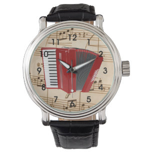 Accordion: Red Accordion Watch