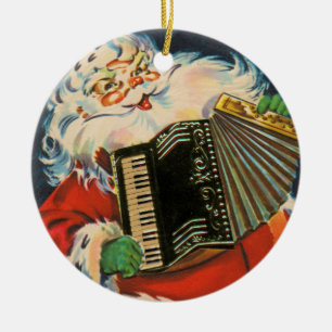 Accordion Santa Ceramic Tree Decoration