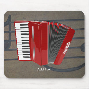 Accordion: The Red Accordion template Mouse Mat
