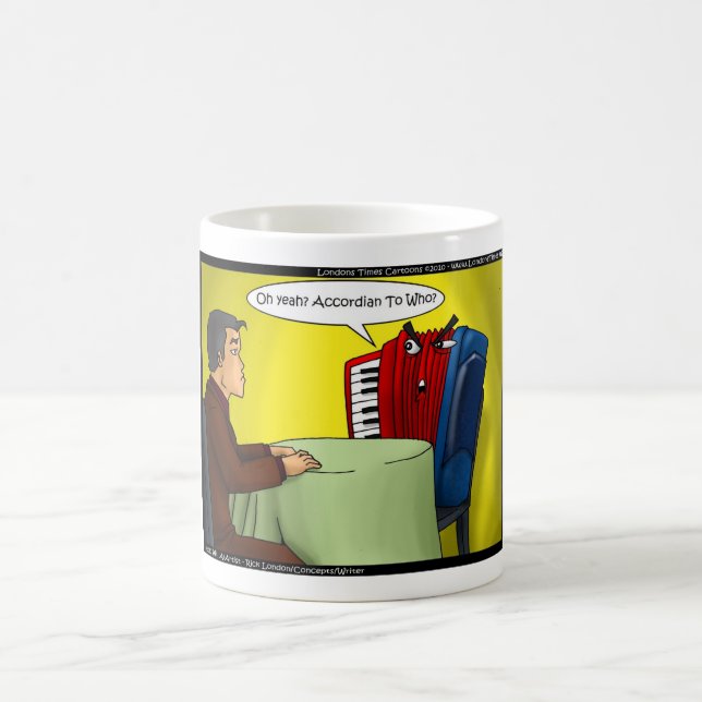 Accordion To Who Funny Gifts Tees & Cards Coffee Mug (Center)