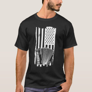Accordion Us Flag - Accordion Accordionist Accordi T-Shirt