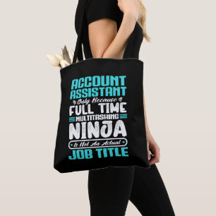 Account Assistant Job Title Professional Skills Tote Bag