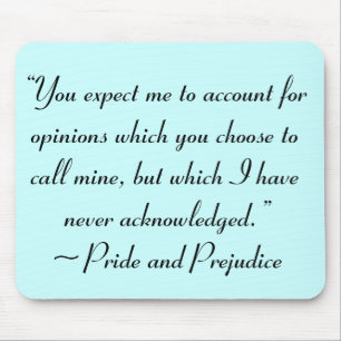 Account for Opinions Jane Austen Quote Mouse Mat