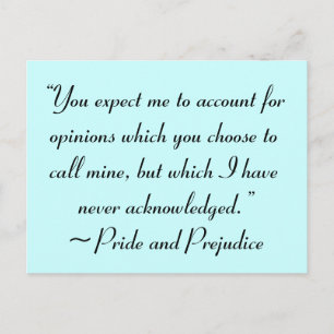 Account for Opinions Jane Austen Quote Postcard