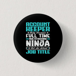 Account Keeper Job Title Profession Skills 3 Cm Round Badge
