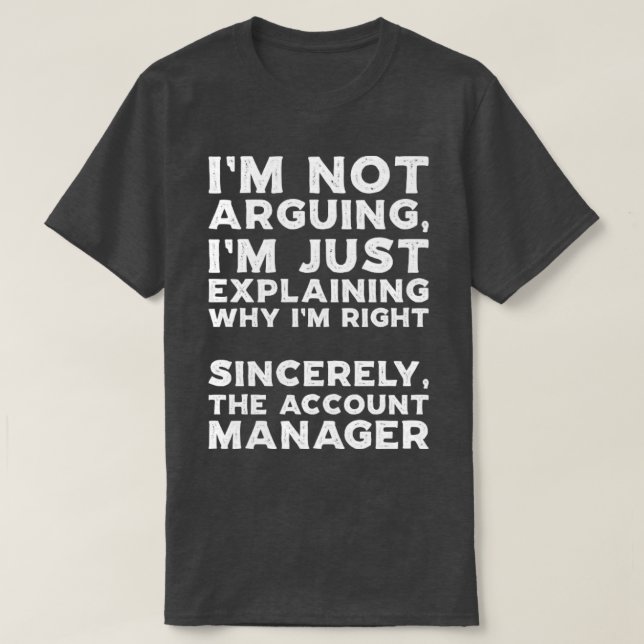 Account Manager T-Shirt (Design Front)