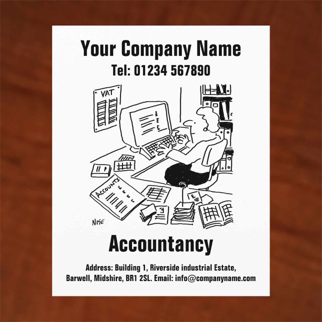 Accountancy Cartoon Design Flyer (Creator Uploaded)